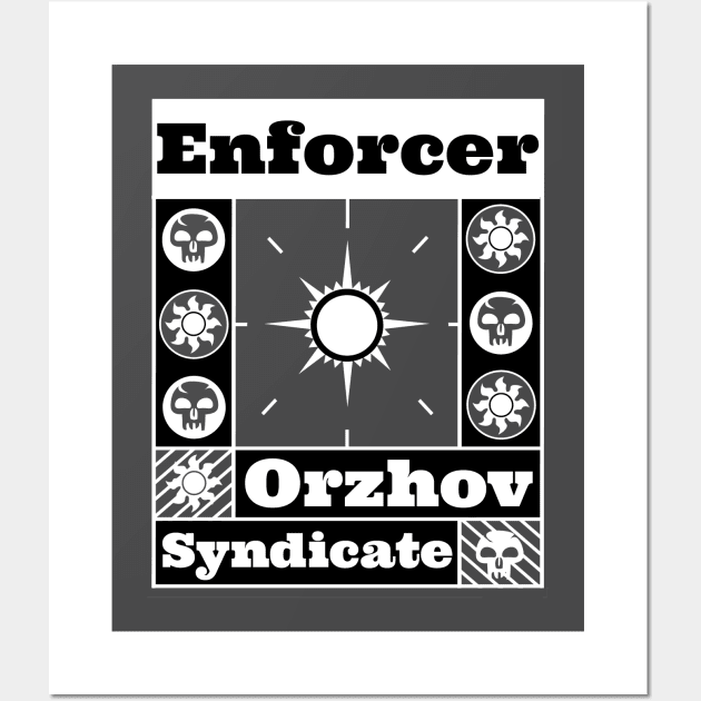 Orzhov Syndicate | Enforcer | MTG Guild Black & White on Grey Design Wall Art by ChristophZombie